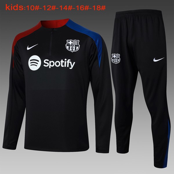 Niños Sudadera De Training Barcelona 2024/25 Negro Azul 3